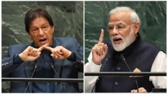 संयुक्त राष्ट्र महसभा में इमरान खान और नरेंद्र मोदी
