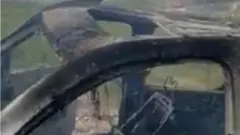 Olay yerindeki bir aile üyesi, alev alan arabayı videoya çekti