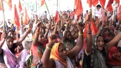मनरेगा मजदूरों का प्रदर्शन
