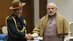 बिपिन रावत आणि नरेंद्र मोदी