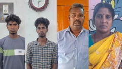 அன்புநிதி, குகன், பாஸ்கர், விஜயா கைது செய்யப்பட்டனர்.