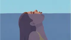Mulher a ponto de se afogar