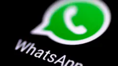 The WhatsApp Logo on a smartphone screen in extreme close-up