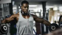 Homme qui fait de la musculation