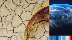 Image satelite d'une partie de la terre désséchée