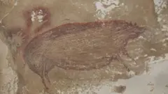 Indonesia cave painting