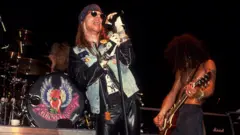 Guns N' Roses at the Poplar Creek Music Theater in Illinois in 1988.