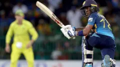 Pathum Nissanka of Sri Lanka bats during the 3rd match in the ODI series between Sri Lanka and Australia at R. Premadasa Stadium on June 19, 2022 in Colombo, Sri Lanka.