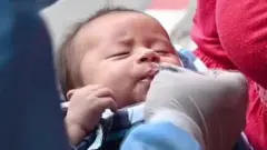 baby getting vaccinated