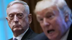 Image shows U.S. President Donald Trump and former Defence Secretary James Mattis