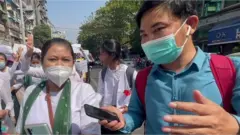 လူထုဆန္ဒပြပွဲတွေအကြောင်း ဘီဘီစီသတင်းထောက်တွေရဲ့ သတင်းပေးပို့ချက်