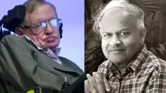 ज्येष्ठ शास्त्रज्ञ स्टीफन हॉकिंग आणि डॉ. जयंत नारळीकर
