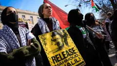 протесты с требованием освободить махмуда халиля