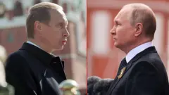 Владимир Путин на параде Победы в 2000 и 2022 годах