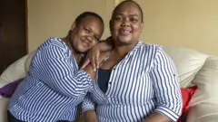 Nomsa Sibaya (L) and her twin Thembi Makhoba