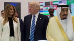 پادشاه عربستان و دونالد ترامپ