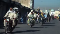 motorcycles in road