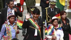 2013 yılında düzenlenen Evo Morales'in devlet başkanlığı resmi töreni
