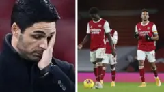 Mikel Arteta, Bukayo Saka ati Pierre-Emerick Aubameyang