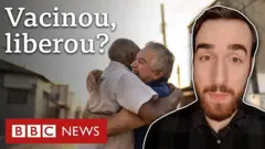 Thumbnail: Acabou, liberou? (com foto de dois idosos se abraçando e do repórter André Biernath)