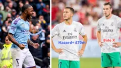 Raheem Sterling, Eden Hazard ati Gareth Bale