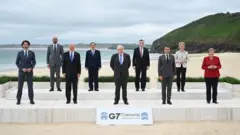 Líderes del G7 en Cornualles, Reino Unido.