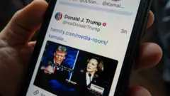 استطلاعات الرأي أظهرت فوز ترامبفي مناظرته الأولى ضد كامالا هاريس في فيلادلفيا