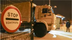 An emergency service vehicle at the Listvyazhnaya Mine in the Kuznetsk Coal Basin, Kemerovo Region, southwestern Siberia,