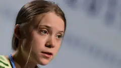 Greta Thunberg habla en la conferencia del cambio climático de la ONU el martes.