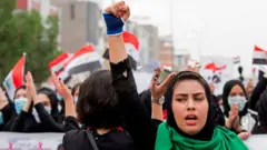 مظاهرة مناهضة للحكومة العراقية في البصرة