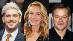 Zac Efron, Julia Roberts, Matt Damon