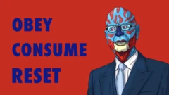 Screenshot of a Great Reset meme on Facebook