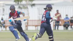 ओमानमा फिलिपिन्सविरुद्ध खेल्दै नेपाल