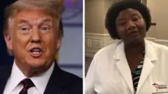 Aworan Dokita Stella Immanuel ati Aarẹ Trump