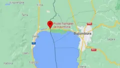 Ikarata yerekana urubibe rwa Kavimvira i Uvira