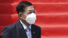 General Min Aung Hlaing arriving in Jakarta