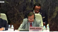 জাতিসংঘের নির্যাতন বিরোধী কমিটির সামনে বক্তব্য দিচ্ছেনআইনমন্ত্রী আনিসুল হক
