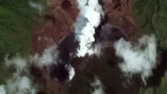 Вулкан, вид из космоса