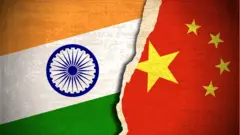 భారత్ చైనా జాతీయ పతాకాలు