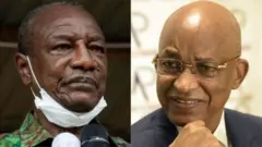 Cellou Dalein Diallo (iburyo) ni we uhatanye bikomeye na Perezida Alpha Condé