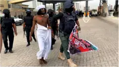 Police arrest protester