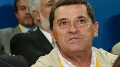 Fernando Martín Vicente (right) at the Sydney Paralympics with Miguel Sagarra (left) and the then president of the International Olympic Committee, Juan Antonio Samaranch