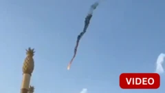 குவைத்தில் தீப்பிடித்து விழும் இரானிய ட்ரோன்