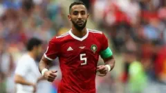 Le défenseur central marocain Medhi Benatia en trqin de jouer