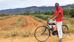 Sridhar Vembu in a bicycle