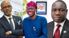 Ọjọgbọn Akin Abayọmi, Gomina Sanwo-Olu, ati Gbenga Ọmọtọshọ