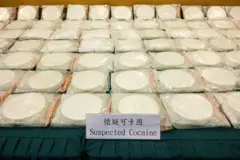 Cocaína procedente do Brasil apreendida em Hong Kong em 2021