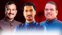 पार्थ पवार, अजय बारस्कर, बाळा भेगडे 