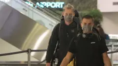Tourists at Christchurch airport