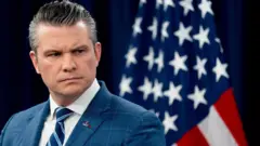 El secretario de guerra de Trump, Pete Hegseth.